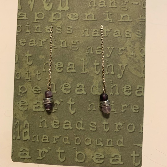 Dainty Amethyst Earrings - Picture 1 of 3